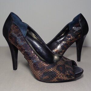 Style & Co. Size 8 M / NAVEAH / Black / Sequin / Satin Heels New Women's Shoes